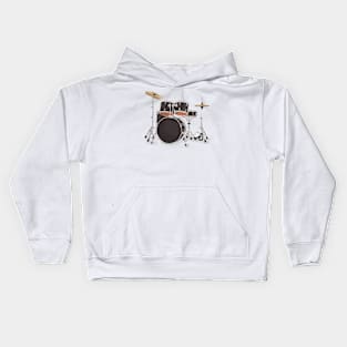 DRUM MUSIC Digital Art Kids Hoodie